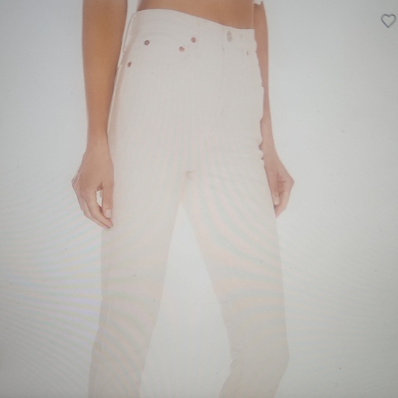 Re/Done White High Rise Jeans Modern Minimalist Style - Picture 1 of 6